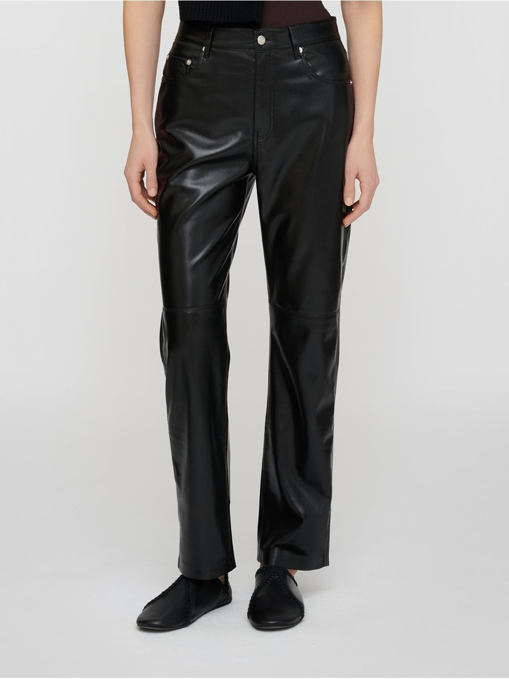 NWT NANUSHKA Black Faux Leather Pants
